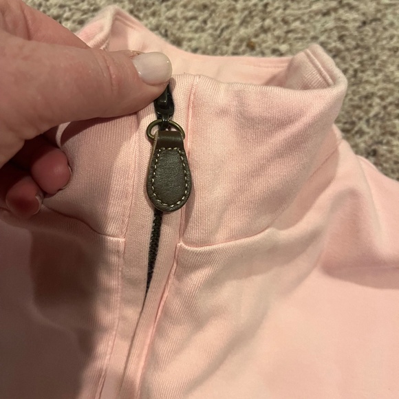 Women's Large Pebble Beach Pink Quarter Zip - Picture 4 of 5